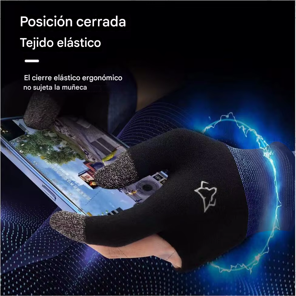 GUANTE GAMER PAR fibra plateada para pantalla táctil, para teléfono móvil, profesionales, - Imagen 2