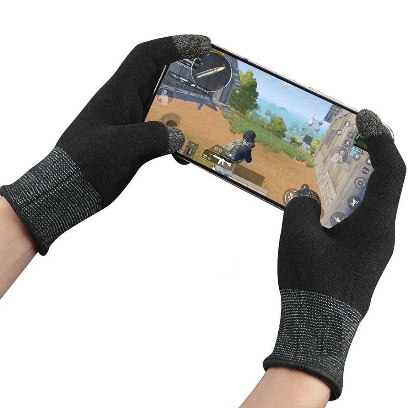 GUANTE GAMER PAR fibra plateada para pantalla táctil, para teléfono móvil, profesionales,