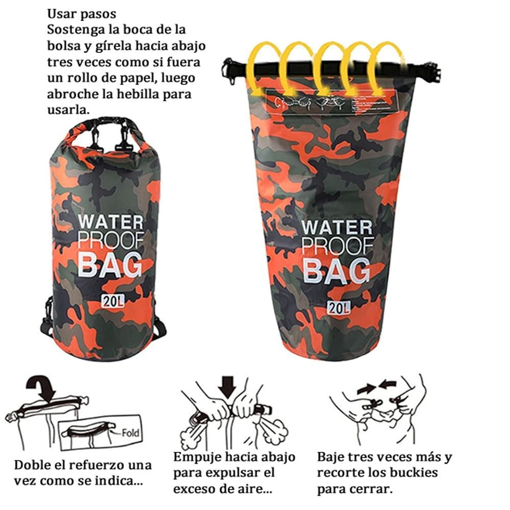 BOLSO Impermeable Seca De 10 Litros Ocean Pack Azul Oscuro - Imagen 5