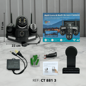 💥CÁMARA TRIPLE WIFI CT 881 3💥  ¡Tres ojos que vigilan por ti!