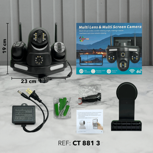 💥CÁMARA TRIPLE WIFI CT 881 3💥  ¡Tres ojos que vigilan por ti!