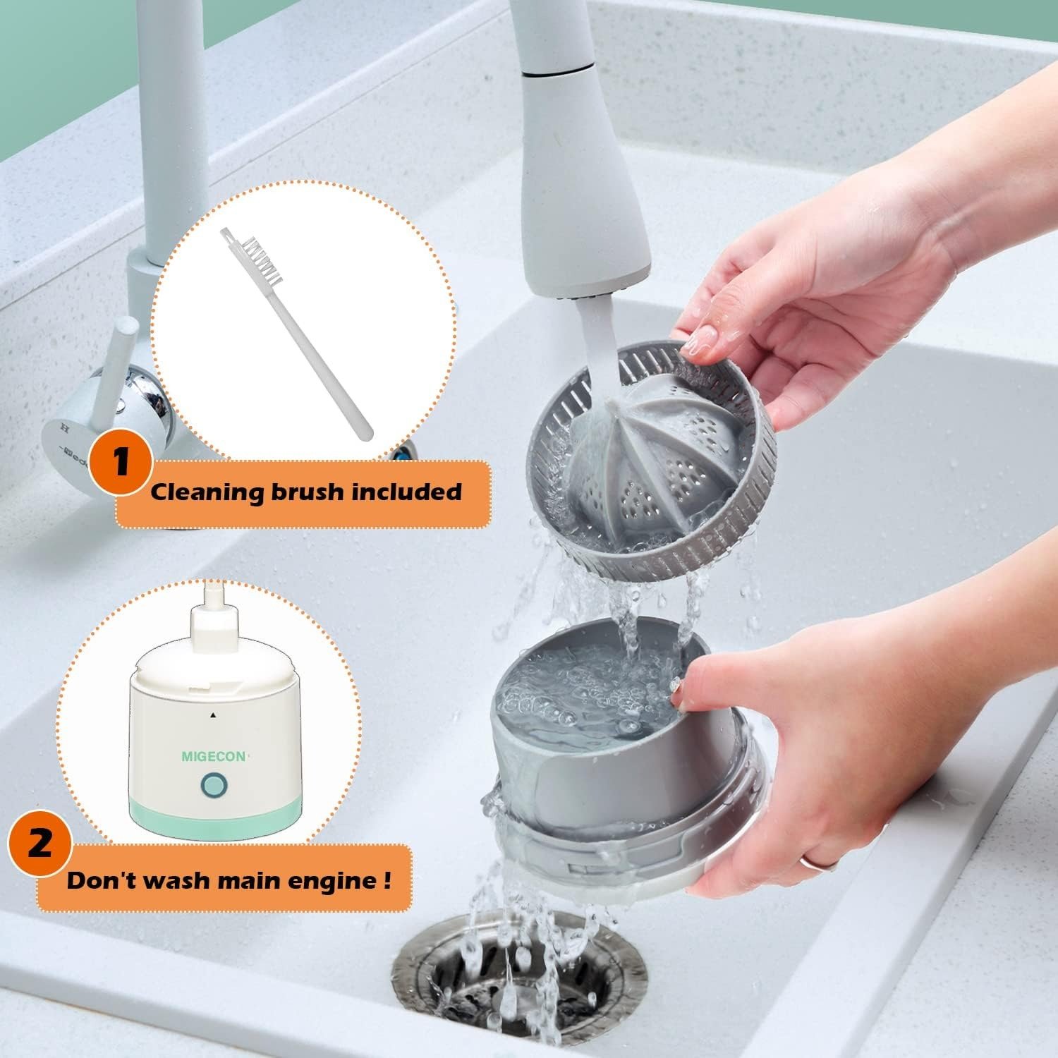 Exprimidor de cítricos eléctrico de naranja limón alto rendimiento USB - Imagen 4