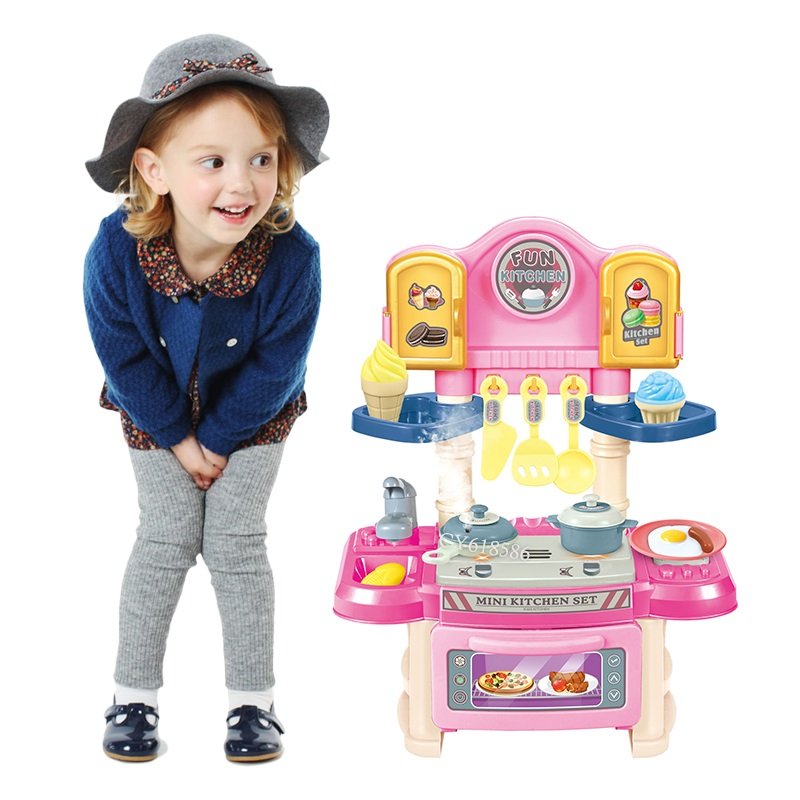 JUGUETE Cocina Niñas Juguete Niña Luz Sonido Con Utencilios +bateria