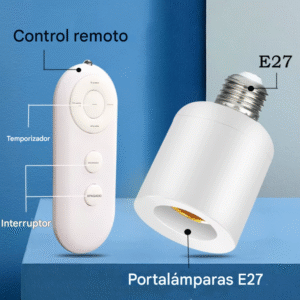 PLAFON BOMBILLO E27 Temporizador control remoto inalámbrico E27