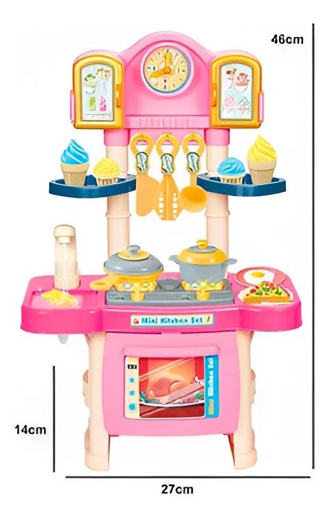 JUGUETE Cocina Niñas Juguete Niña Luz Sonido Con Utencilios +bateria - Imagen 2