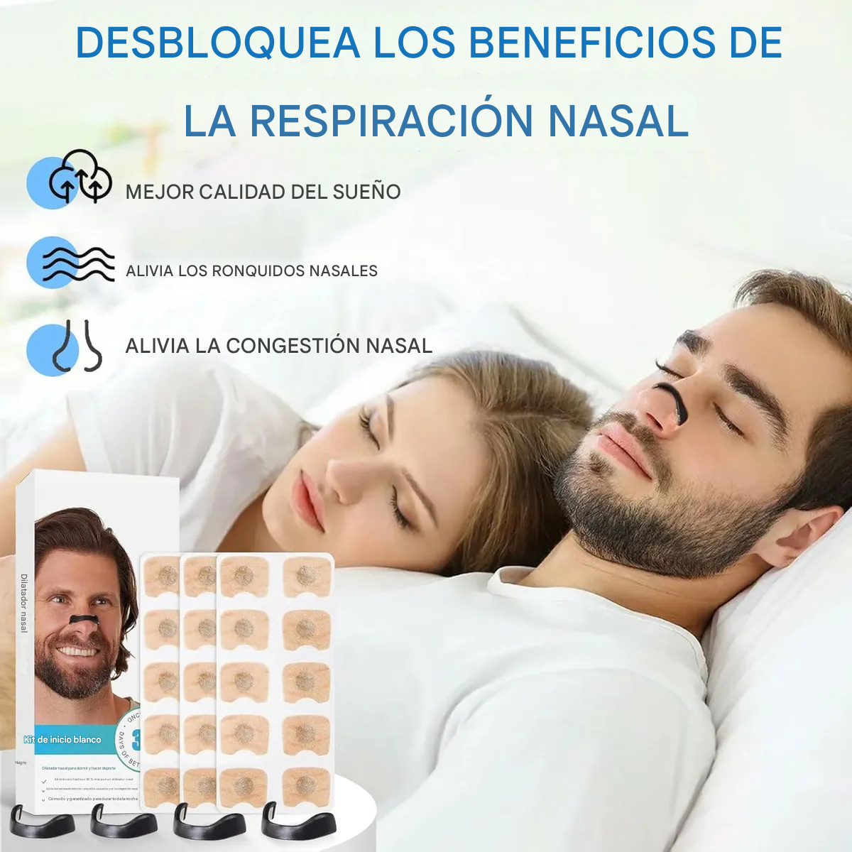 Kit De Dilatador Respiración Nasal Antirronquidos 15pcs - Imagen 4