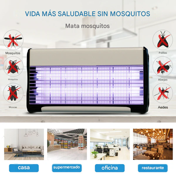 LAMPARA LED ELECTRICAL MOSQUITO ANTI-ZANCUDOS KILLER pestkiller 40cms - Imagen 2