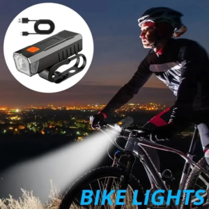 LINTERNA BICICLETA Delantera Blanca Recargable Usb Led 200 Lumens Negro  XY-820