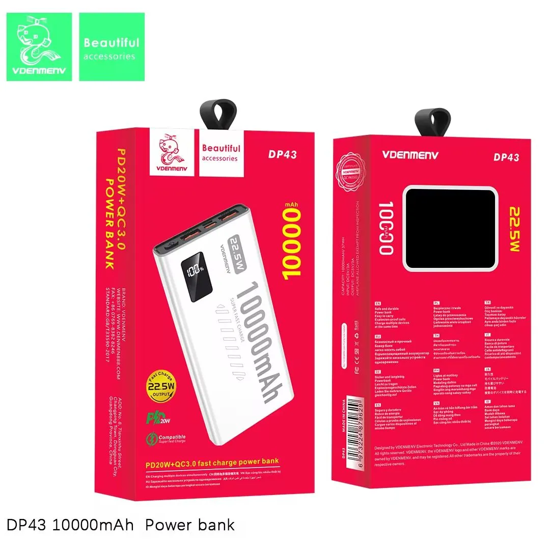 POWERBANK DP43 de 10000 mAh y 22,5 W con carga rápida, color negro - Imagen 2