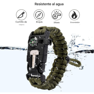 RELOJ MANILLA Pulsera de supervivencia PARACORD MULTIFUNCIÓN