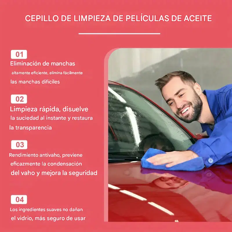 CEPILLO CON ANTIEMPAÑANTE Homonth para limpieza de ventanas y espejos de vehículos 2X25 - Imagen 2