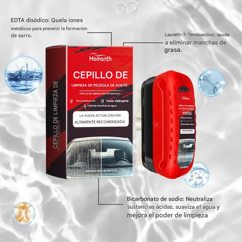 CEPILLO CON ANTIEMPAÑANTE Homonth para limpieza de ventanas y espejos de vehículos 2X25 - Imagen 4
