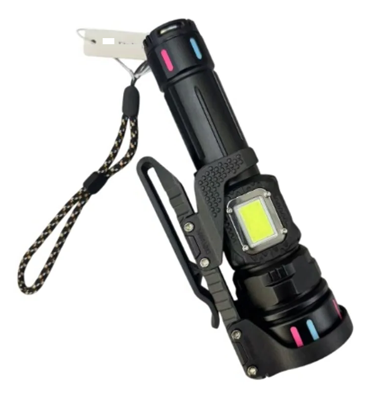 LINTERNA DE VIGILANTE Zoom Táctica Con Base E Imán Recargable Modelo W5242 - Imagen 6