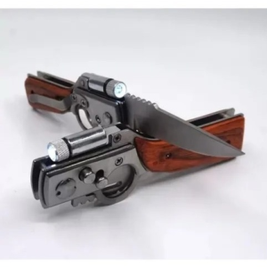 LINTERNAVAJA CAMPING TipoEscopeta Automatica con linterna Sevillana Madera