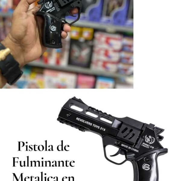 JUGUETE GUN PISTOLA FULMINANTE pasta cabo metal