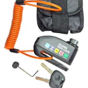 CANDADO DISCO ANTIRROBO con alarma guaya y estuche 🔐