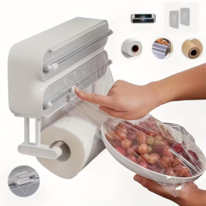 DISPENSADOR MAGNETICO 3 en 1 de película adhesiva, dispensador y cortador