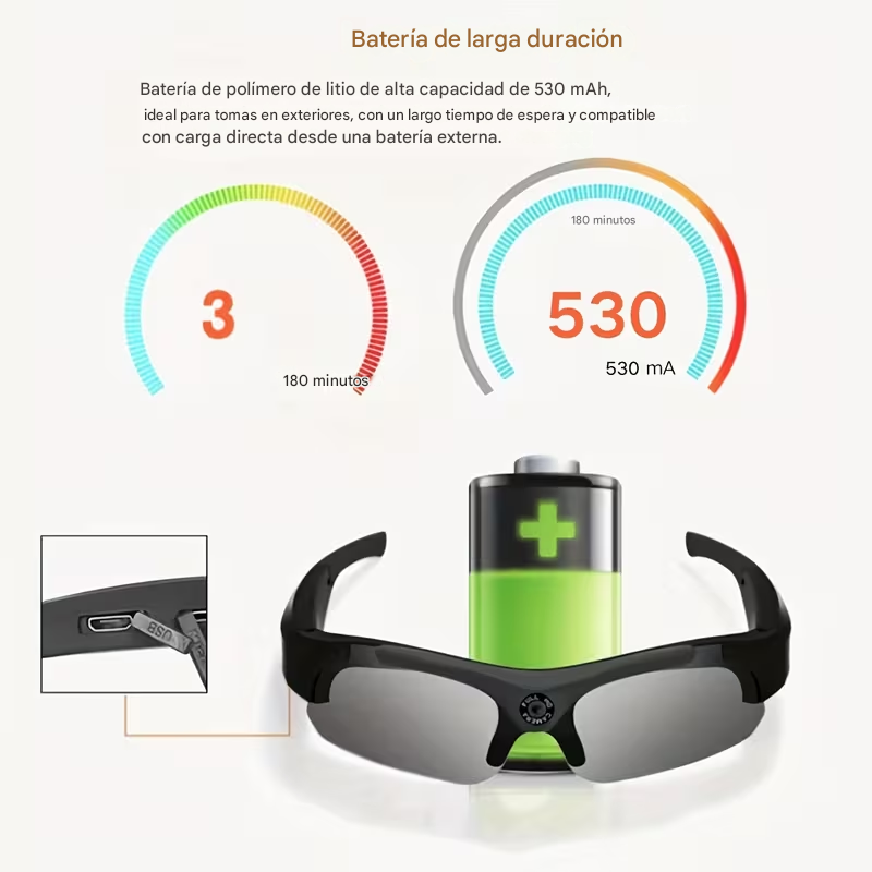 GAFAS CAMARA ACCION DEPORTAVA Andowl Q-SC5000 - Imagen 10