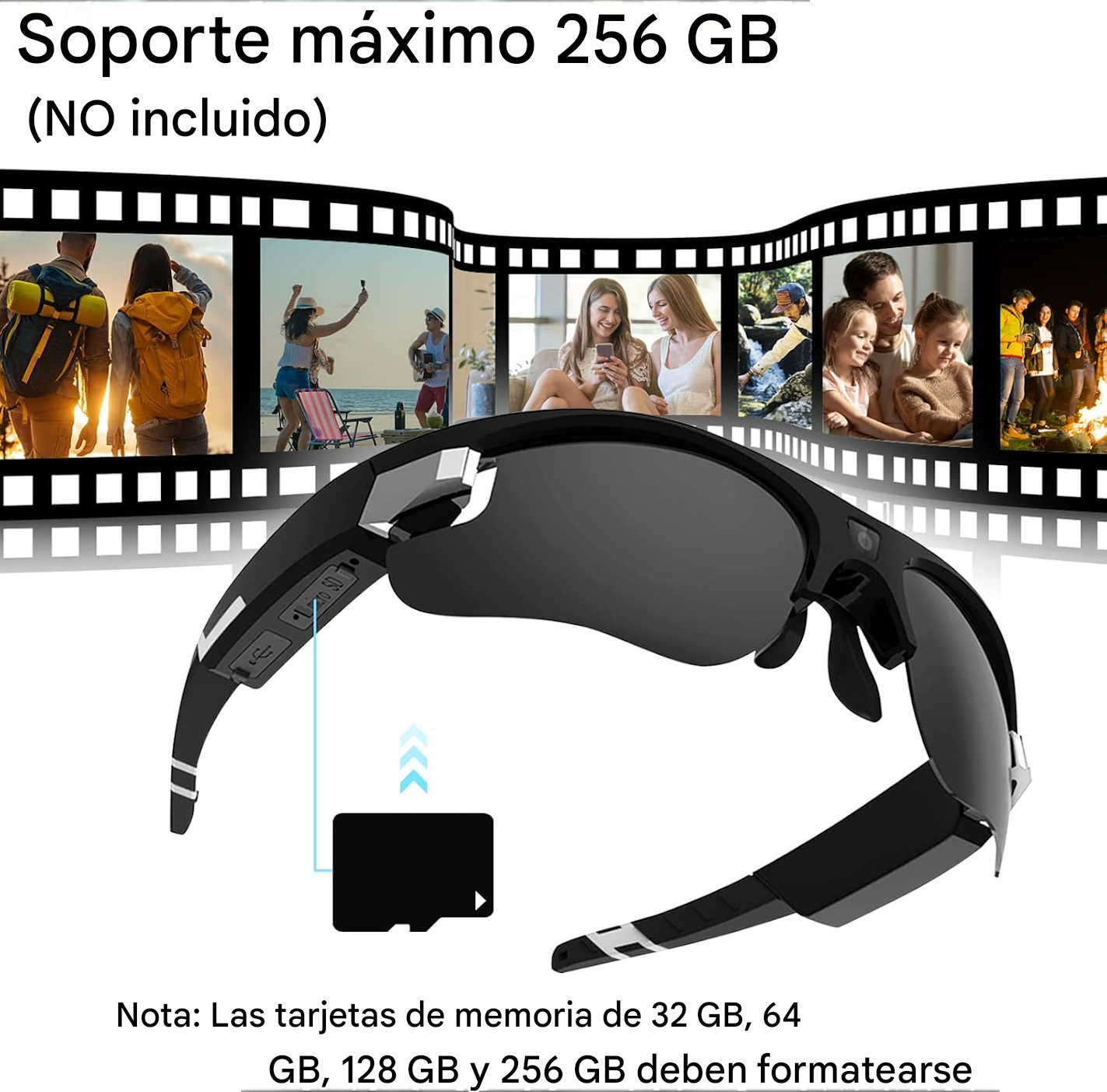 GAFAS CAMARA ACCION DEPORTAVA Andowl Q-SC5000 - Imagen 5