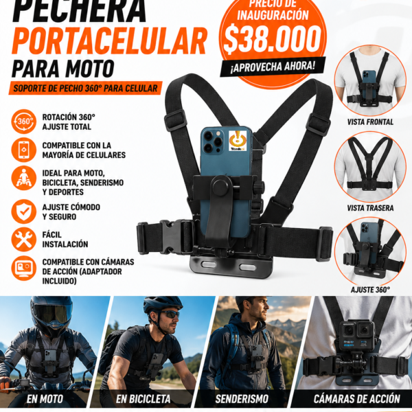 PECHERA GANCHO portacelular live Streaming profesional BRACKET B-01