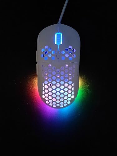 MOUSE GAMER D-110 ultraligero panal de abeja,12800 DPI, 6 botones RGB , cable sin arrastre - Imagen 7