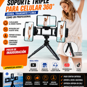GANCHO portacelular live Multi Clip 3 En 1 Streaming profesional
