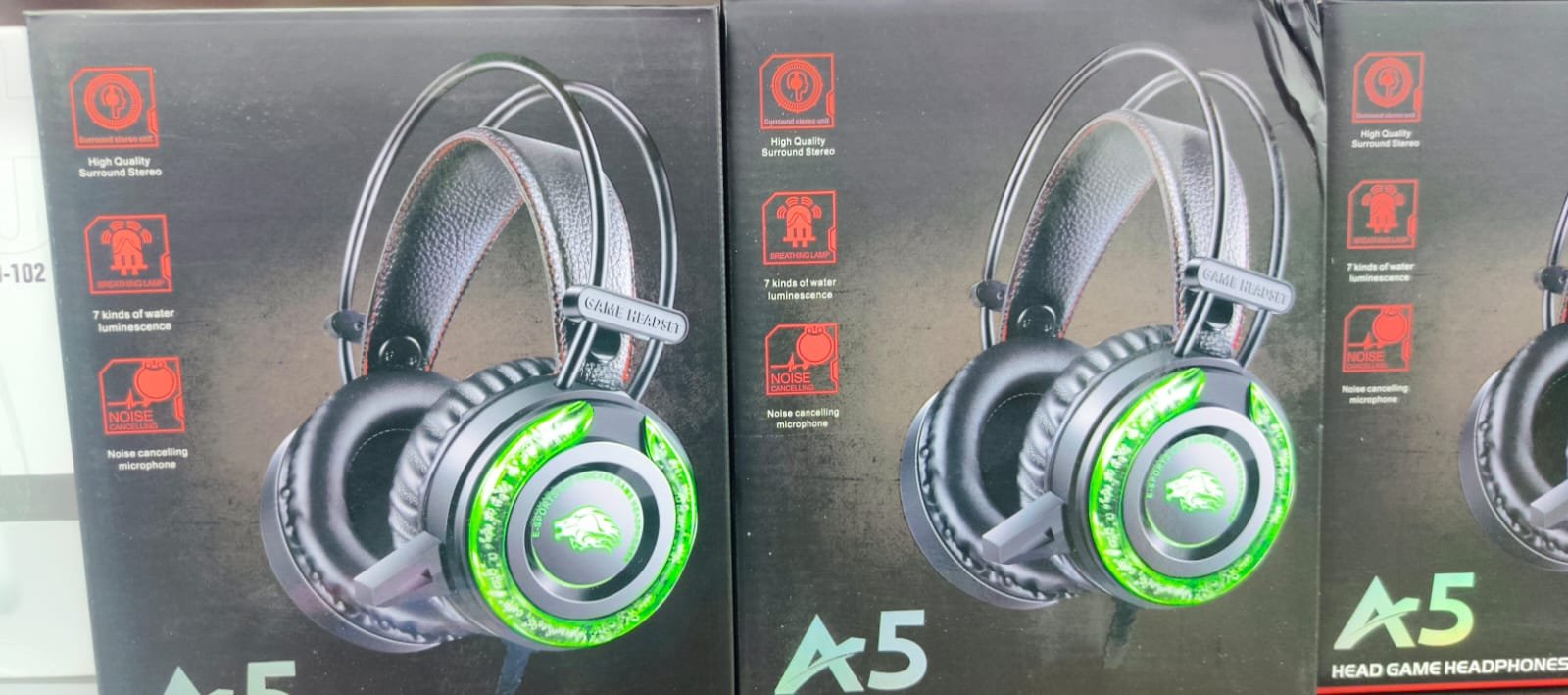 DIADEMA GAMER USB CON MICROFONO A5 estéreo cable juegos de 0.138 .oreja LED con cancelación de ruido - Imagen 6