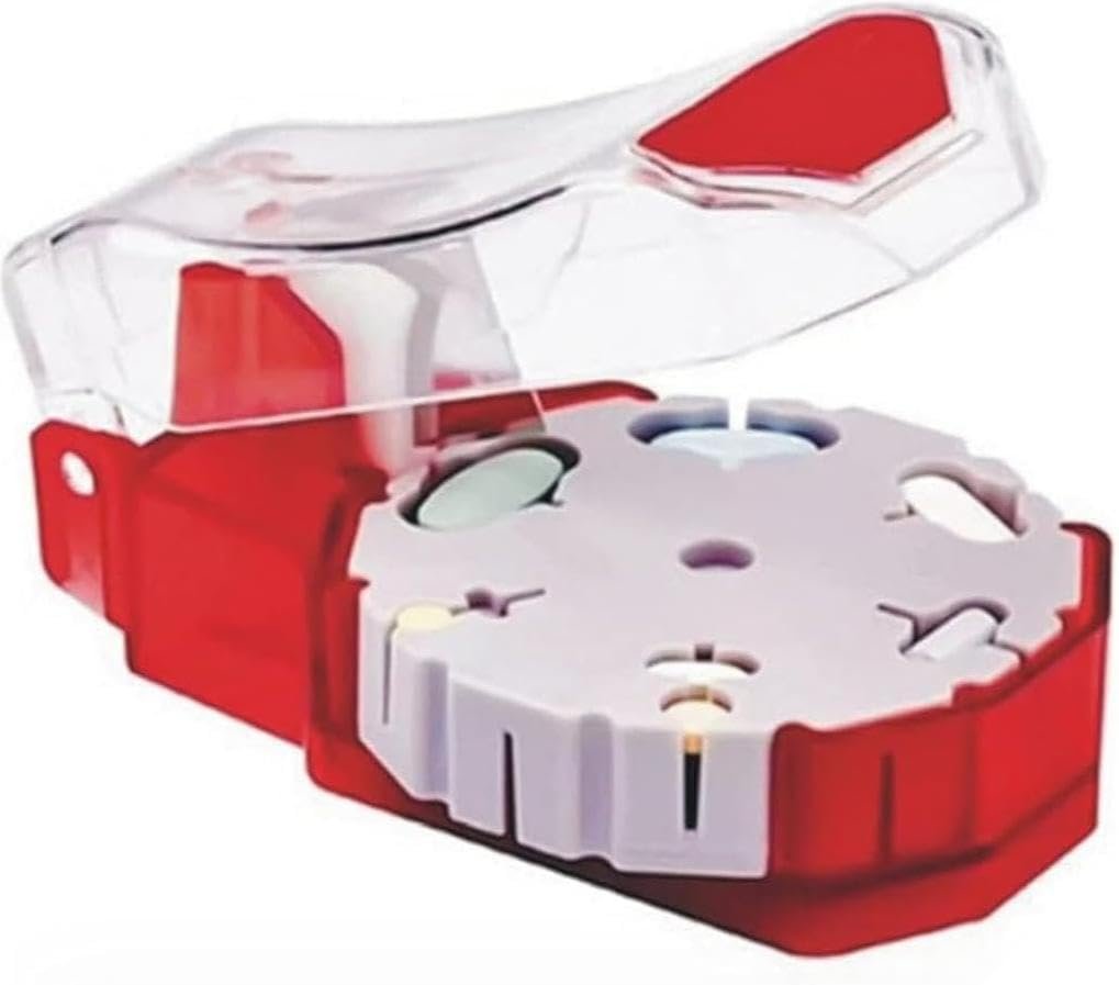 CORTADOR Divisor de píldoras y pastillas con cuchilla autorretráctil universal pill cutter - Imagen 2