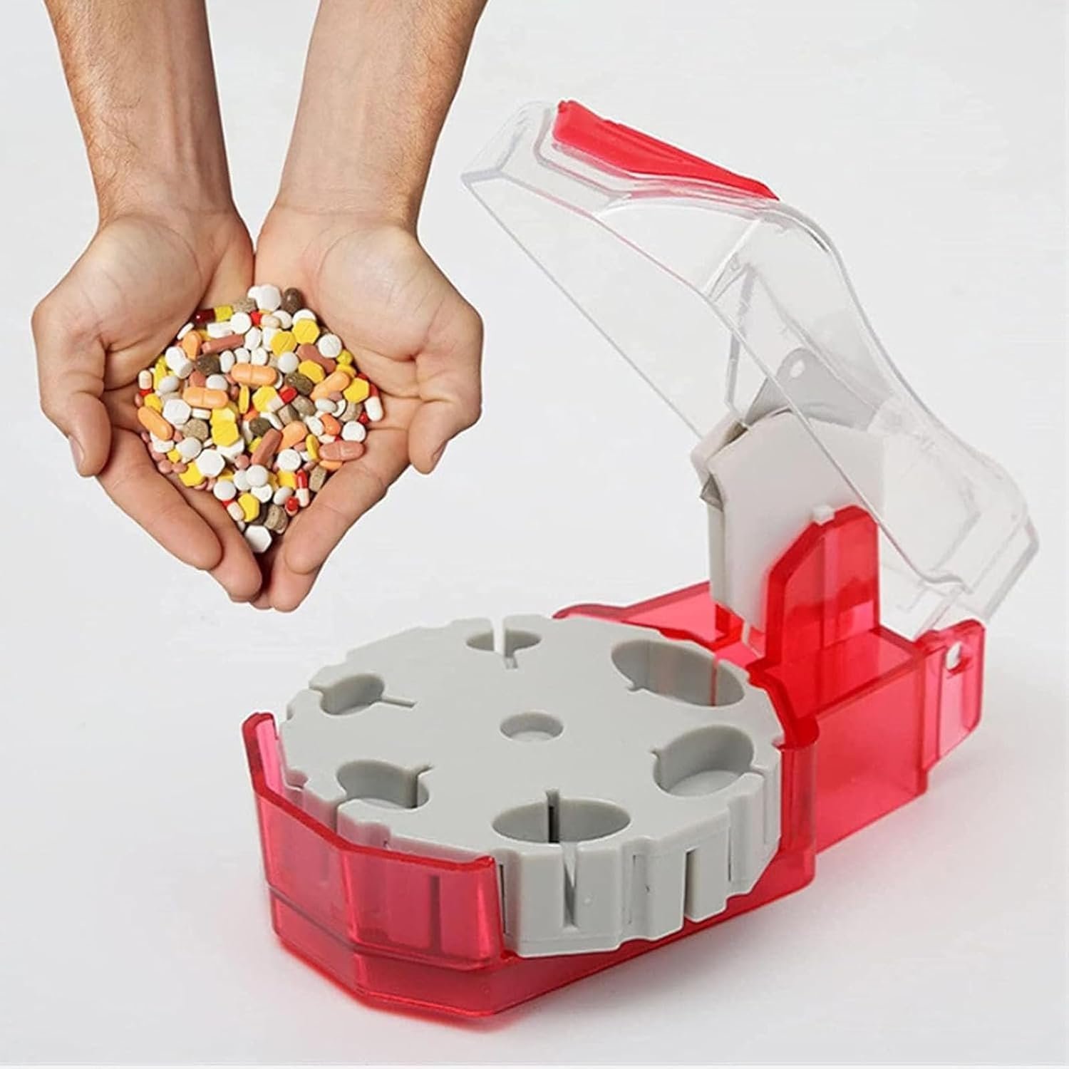 CORTADOR Divisor de píldoras y pastillas con cuchilla autorretráctil universal pill cutter