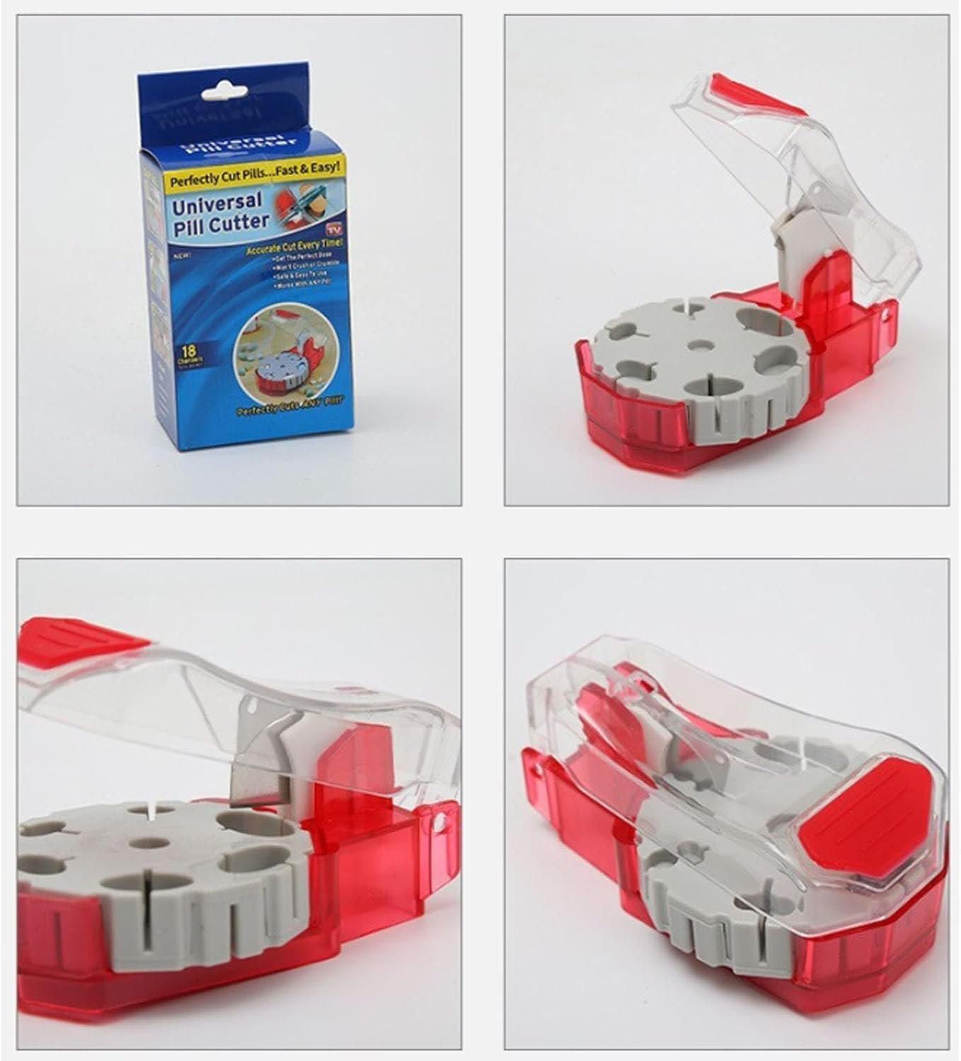 CORTADOR Divisor de píldoras y pastillas con cuchilla autorretráctil universal pill cutter - Imagen 5