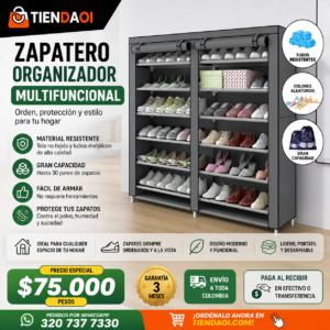 ORGANIZADOR DE ZAPATERO forro 2×6 Nivel  (113x107cm) 36 Par multifuncional shoe cabinett