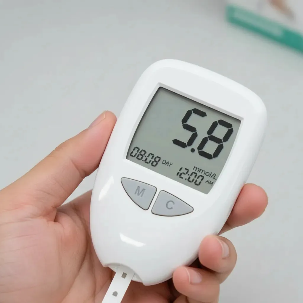 GLUCOMETRO monitoriza la glucosa en sangre el azúcar doméstico 50Tiras 50 Lancetas lapiz - Imagen 7