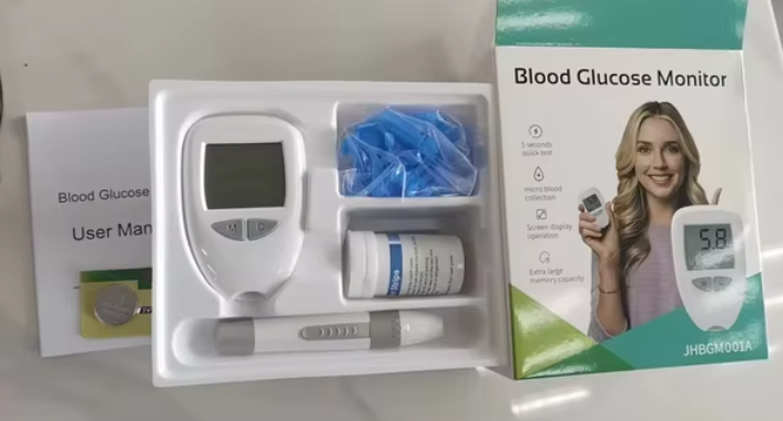 GLUCOMETRO monitoriza la glucosa en sangre el azúcar doméstico 50Tiras 50 Lancetas lapiz - Imagen 3