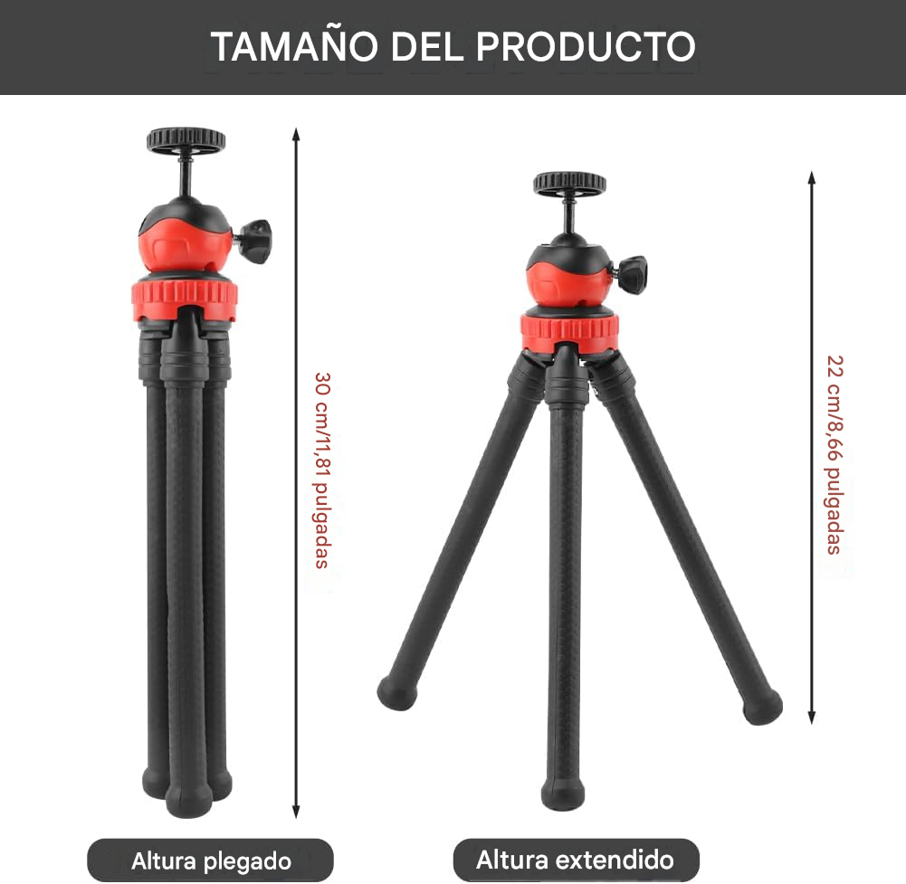 TRIPODE PARA CELULAR PULPO GRUESO FLEXIBLE - Imagen 9