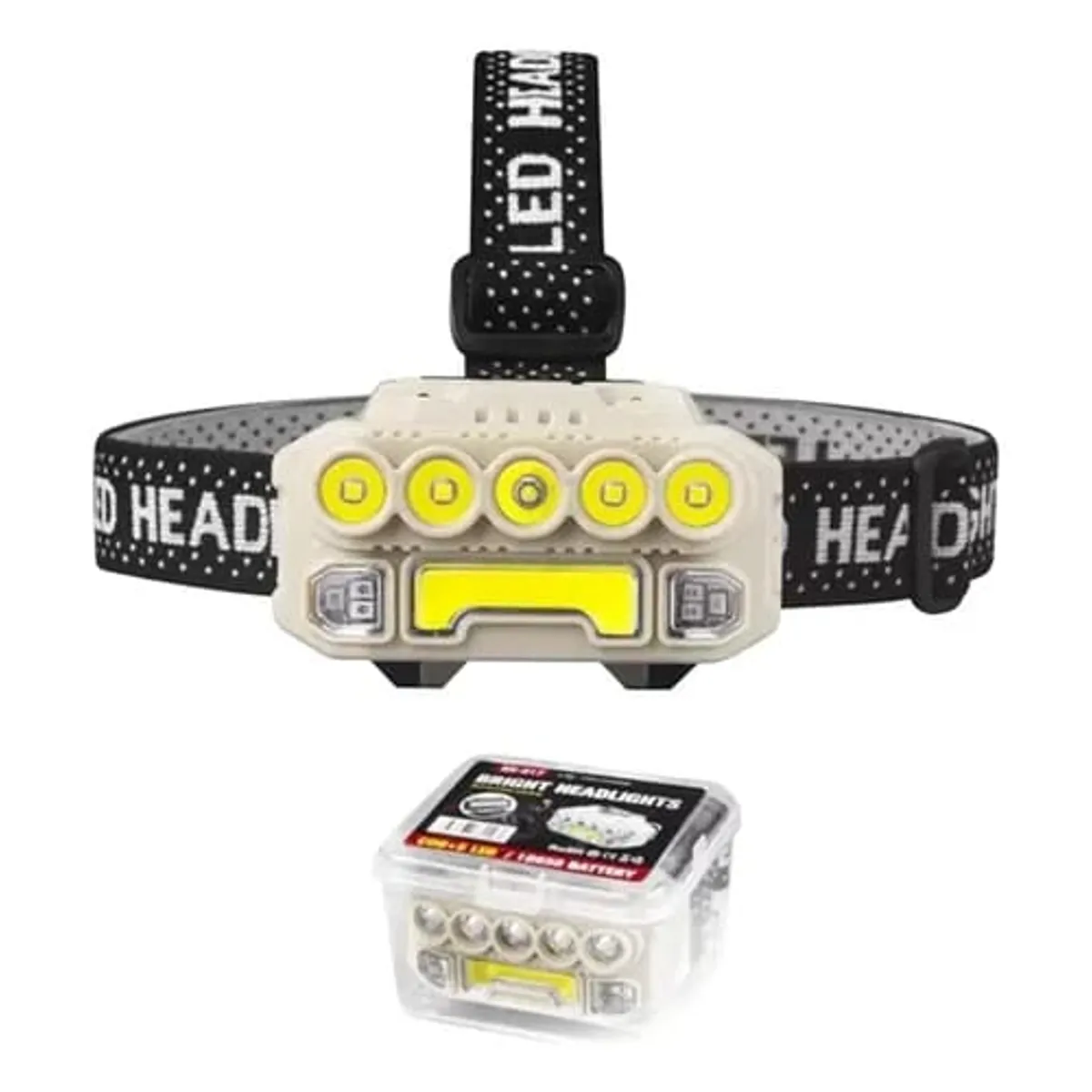 LINTERNA Minera cabeza Frontal BRIGHT HX-817S LED + COB, Recargable, 5 Modos, Resistente al Agua - Imagen 6