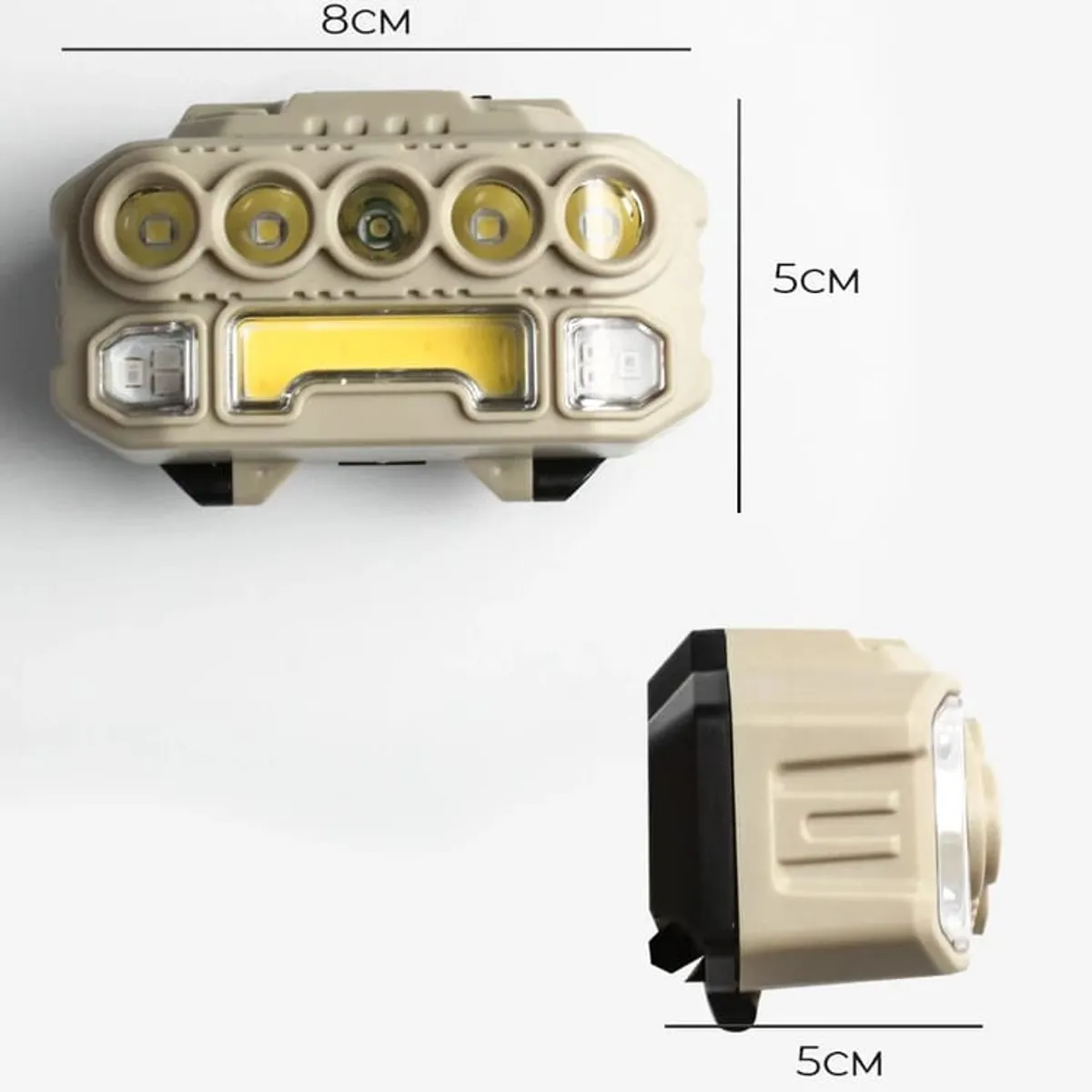 LINTERNA Minera cabeza Frontal BRIGHT HX-817S LED + COB, Recargable, 5 Modos, Resistente al Agua - Imagen 7