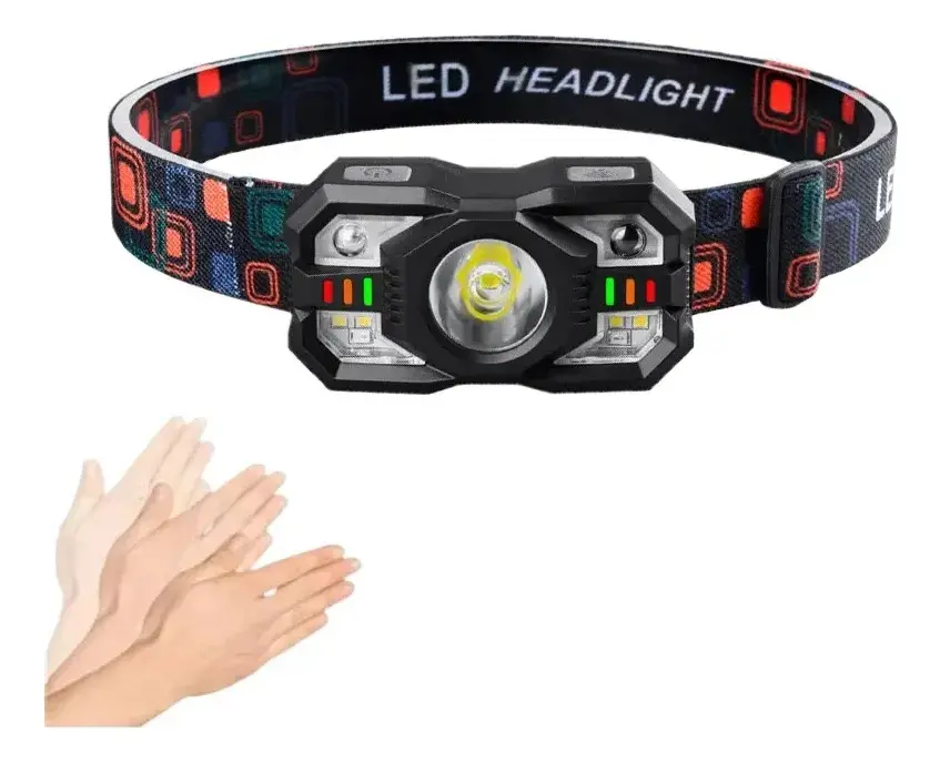 LINTERNA Minera sensor zl-009 usb LED Roja, IPX4, 2000LM, (2x40mil) - Imagen 3