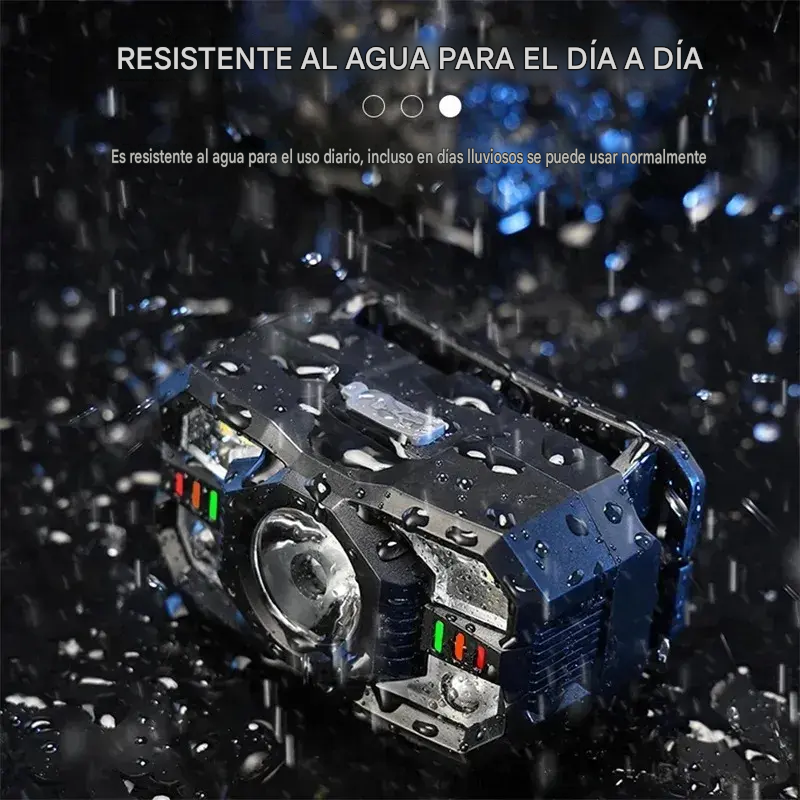 LINTERNA Minera sensor zl-009 usb LED Roja, IPX4, 2000LM, (2x40mil) - Imagen 8
