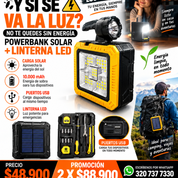 REFLECTOR SOLAR Emergencia Kit Herramientas 7739-L