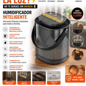 HUMIFICADOR X6 gran capacidadUSB luz nocturna,generador de niebla 3000ML (2X100MIL)