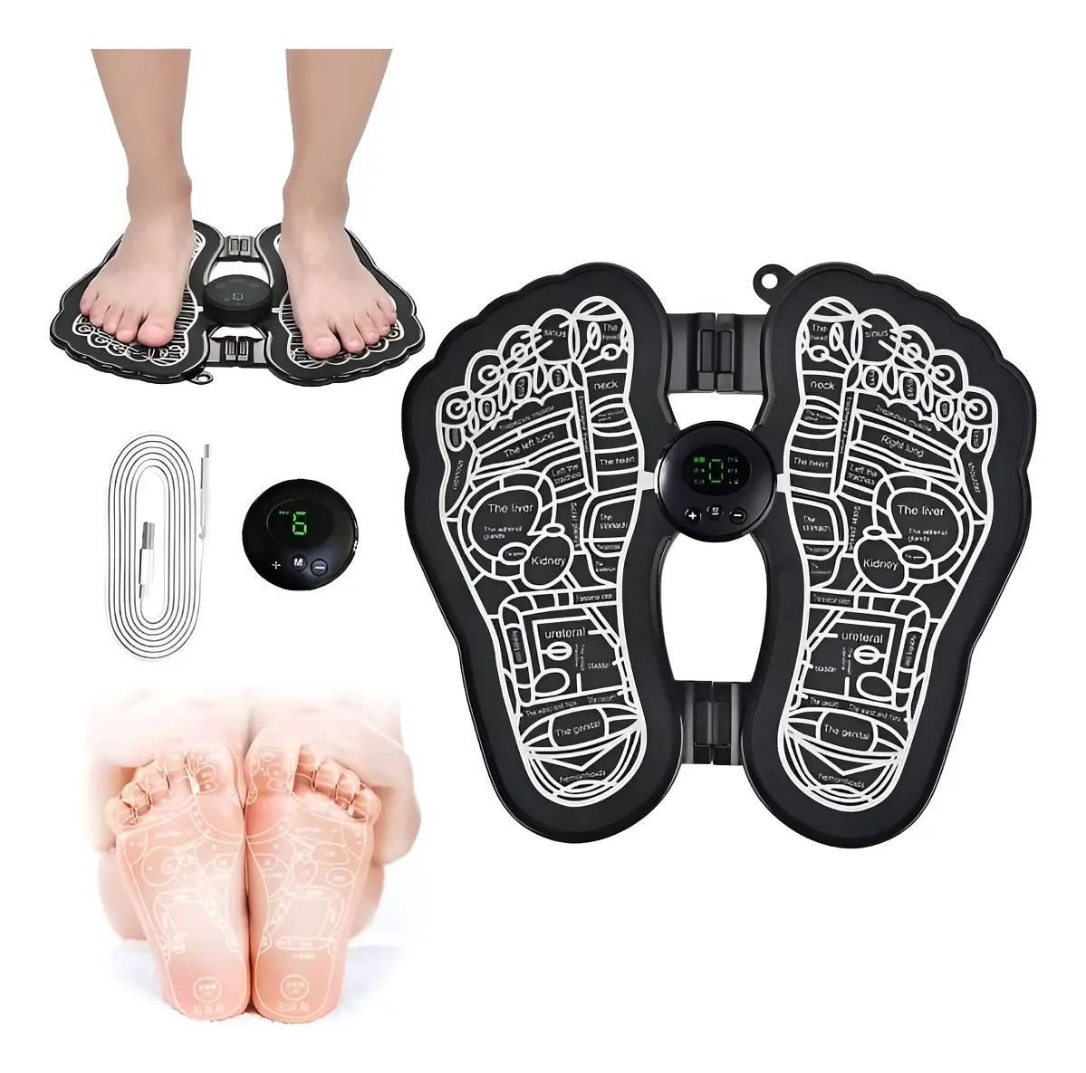 MASAJEADOR pies massager PRO digital ems foot massager PASTA YB9118