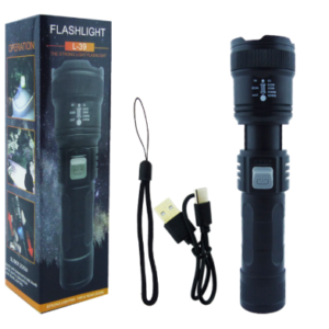 LINTERNA CAMPING TACTICA L39 Recargable usb