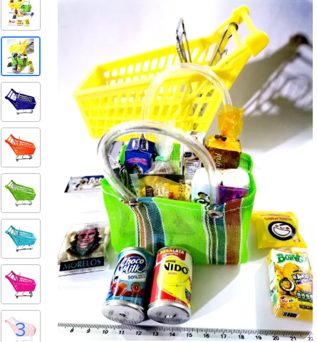 CARRITO DE SUPERMERCADO carro compras para contenido 14cm