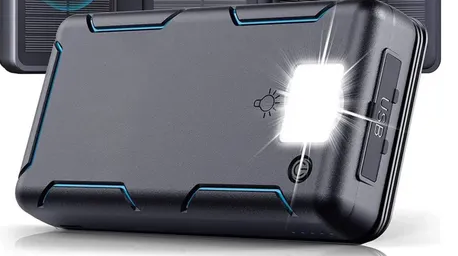 POWERBANK SOLAR original 10.000mHa Potente reflector 2usb (2x89mil) - Imagen 8
