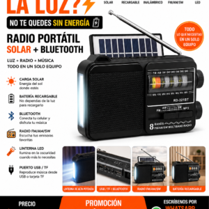 RADIO AM FM panel solar RD321bts RDD