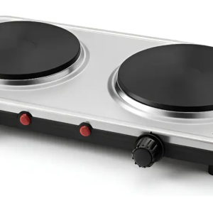 ESTUFA INOX DOBLE MINI ELECTRICA METAL PIEDRA SOKANI SK-5102 2000W