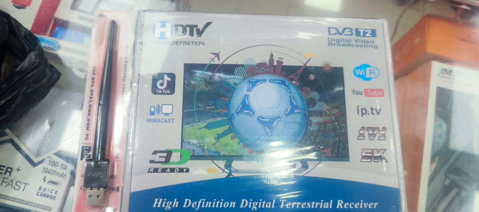 DECODIFICADOR HD TV TDT CON ANTENA WIFI - youtube,ticktock, iptv y duplicador de pantalla de celular MIRACAST - Imagen 2