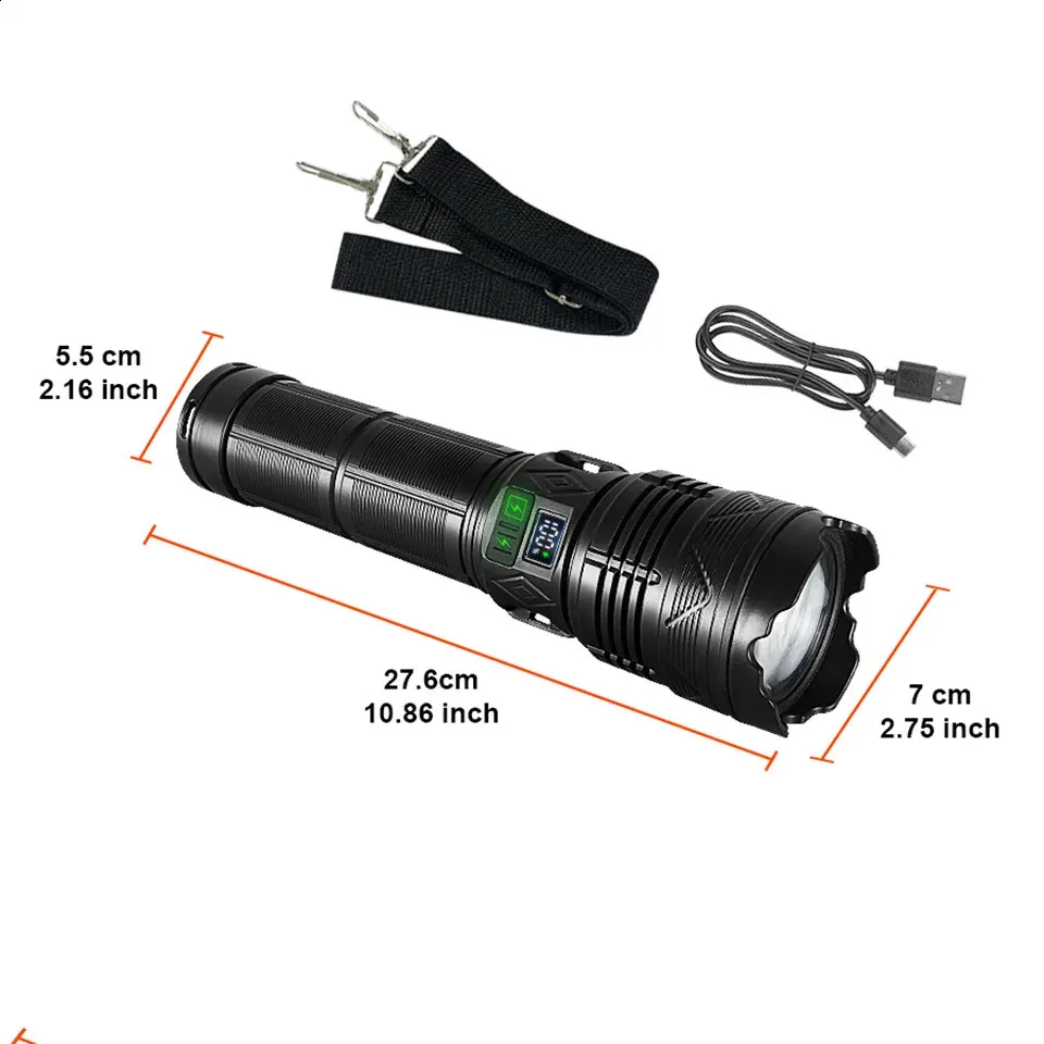Linterna Gigante 26cm zoom tripode luces lentes colores ultra potentes y 1500W, pesca. 2918-3 - Imagen 11