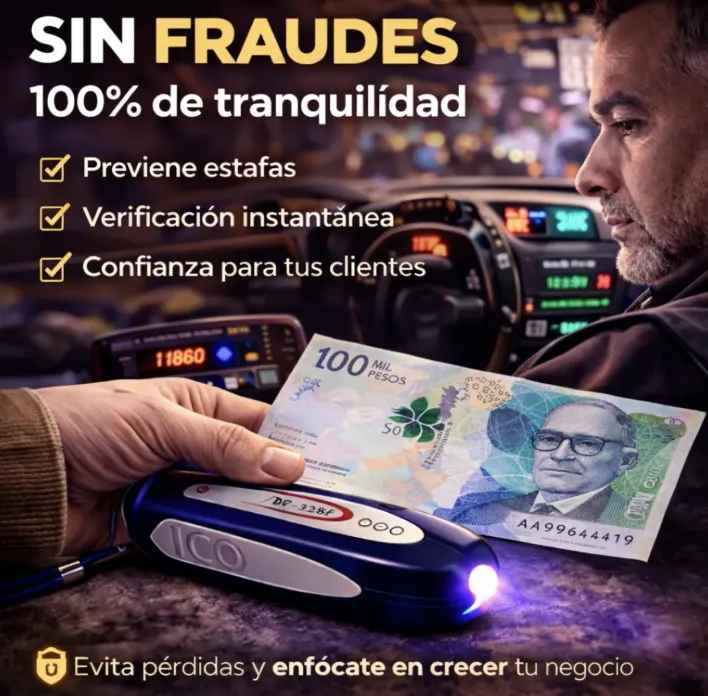 LAMPARA DETECTOR BILLETES FALSOS UV LINTERNA Y ALARMA tipo llavero mini money dp323 - Imagen 3