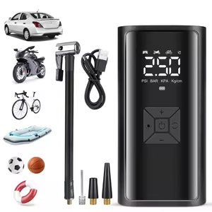 COMPRESOR AIRE mini  inflador recargable de 150 psi, Digital portatil eg216 linterna